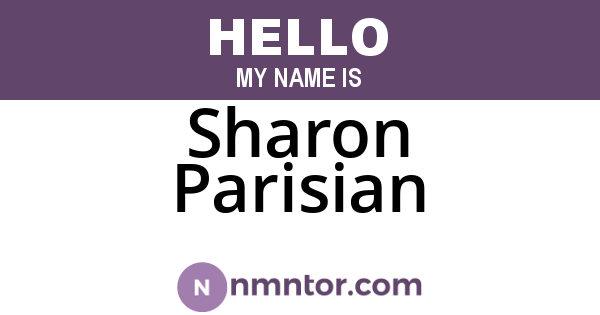 Sharon Parisian