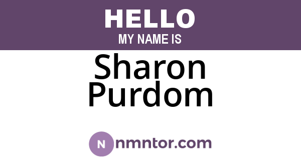 Sharon Purdom
