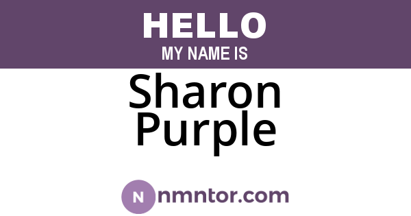 Sharon Purple