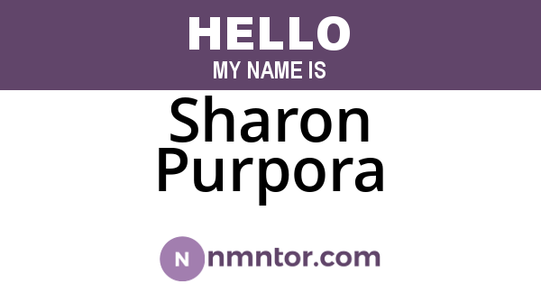 Sharon Purpora