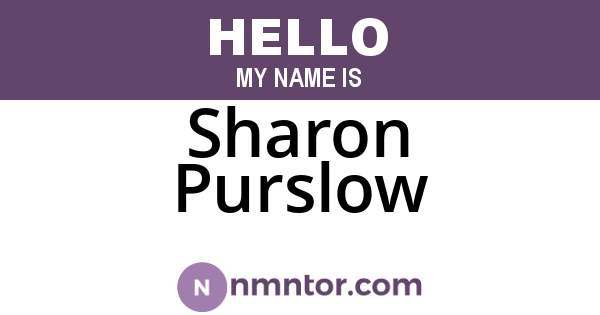 Sharon Purslow