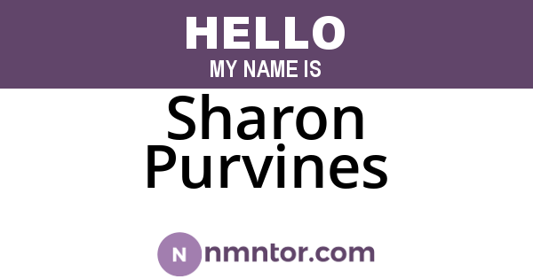 Sharon Purvines