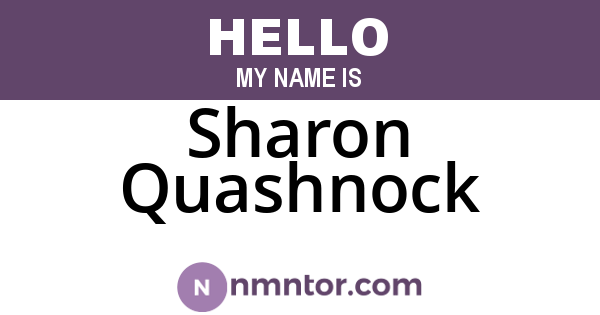 Sharon Quashnock