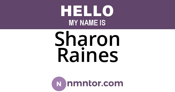 Sharon Raines