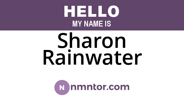 Sharon Rainwater