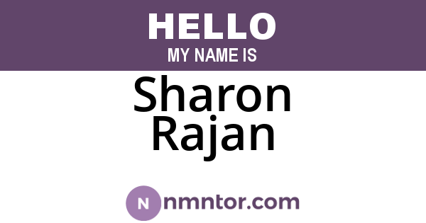 Sharon Rajan