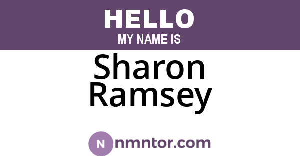 Sharon Ramsey