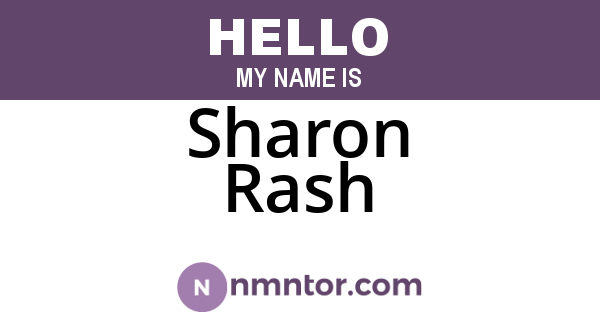 Sharon Rash