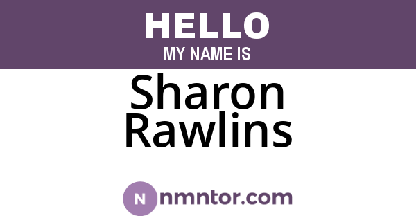 Sharon Rawlins