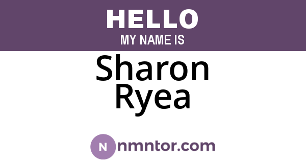 Sharon Ryea