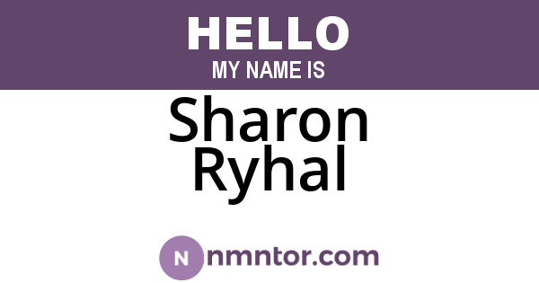 Sharon Ryhal