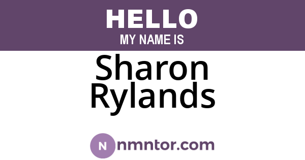 Sharon Rylands