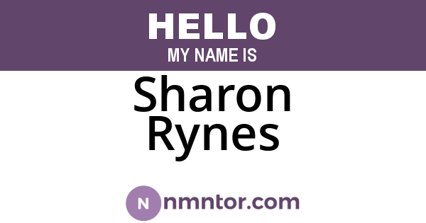 Sharon Rynes