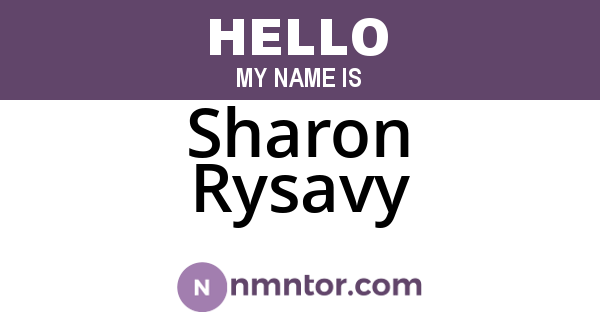 Sharon Rysavy