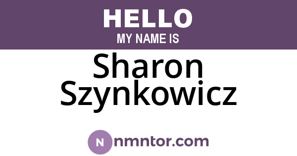 Sharon Szynkowicz