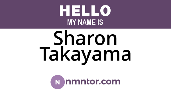 Sharon Takayama