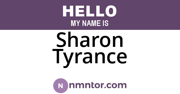 Sharon Tyrance
