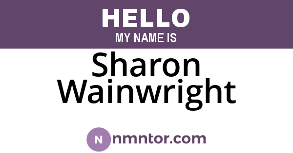 Sharon Wainwright