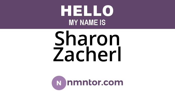 Sharon Zacherl