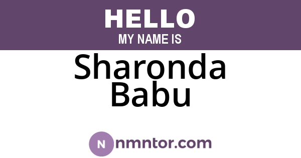 Sharonda Babu