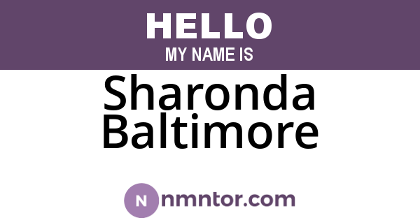 Sharonda Baltimore