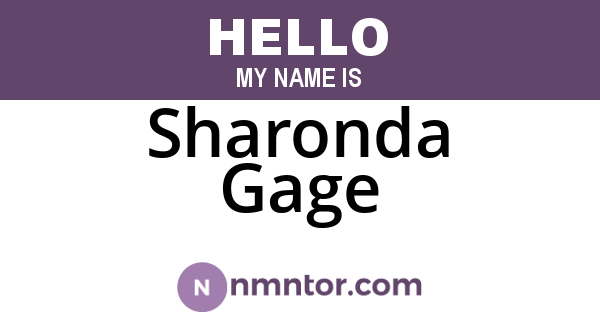 Sharonda Gage