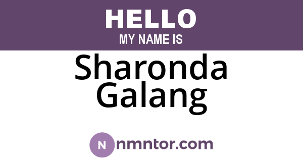 Sharonda Galang
