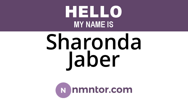 Sharonda Jaber