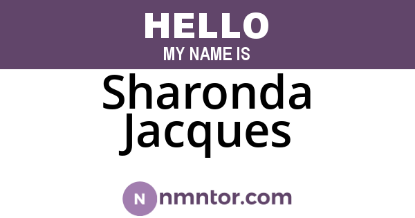 Sharonda Jacques