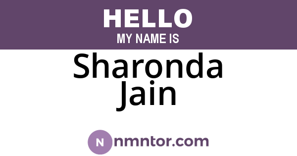 Sharonda Jain