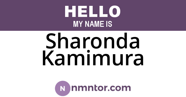 Sharonda Kamimura