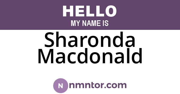 Sharonda Macdonald