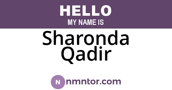 Sharonda Qadir