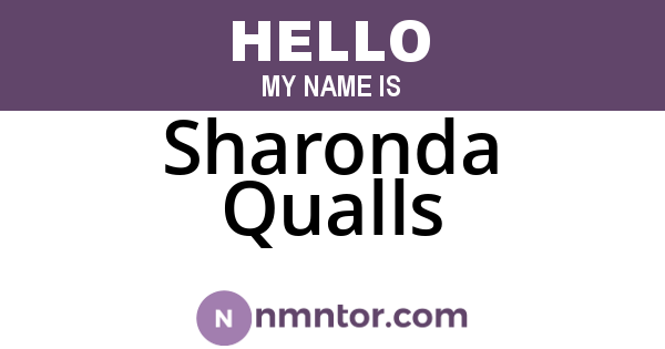 Sharonda Qualls