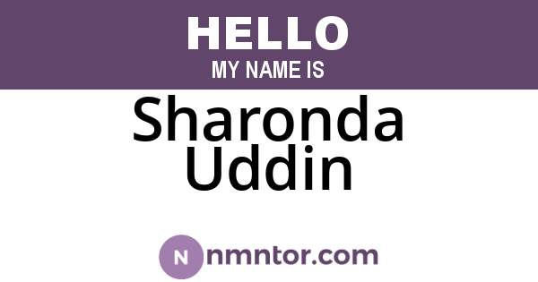 Sharonda Uddin