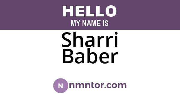 Sharri Baber