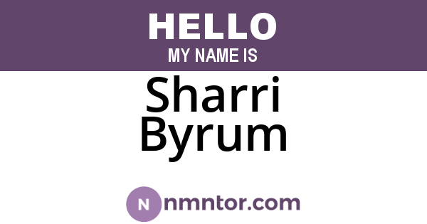 Sharri Byrum