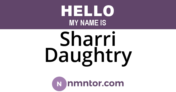Sharri Daughtry