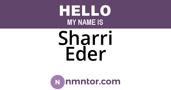 Sharri Eder
