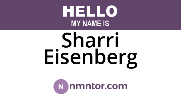 Sharri Eisenberg