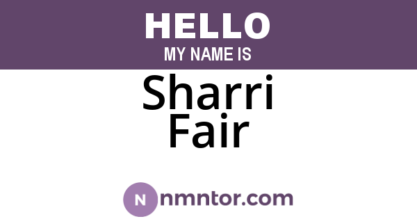 Sharri Fair