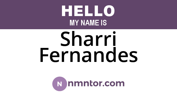 Sharri Fernandes