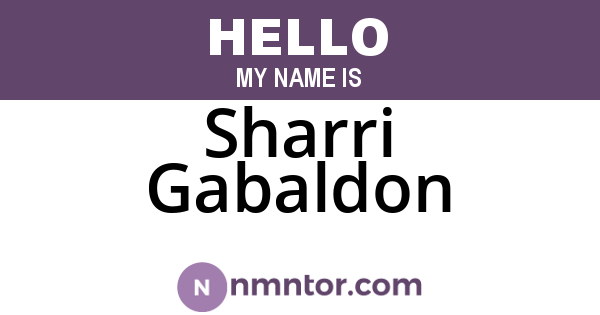 Sharri Gabaldon