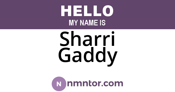 Sharri Gaddy