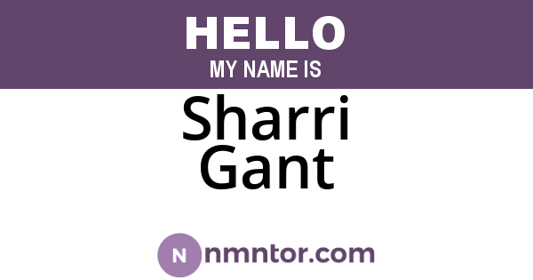 Sharri Gant
