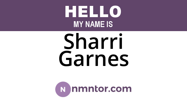 Sharri Garnes