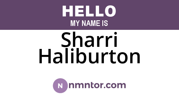Sharri Haliburton