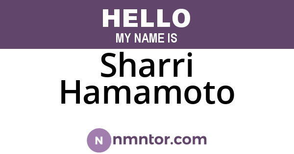 Sharri Hamamoto