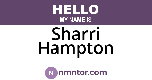 Sharri Hampton