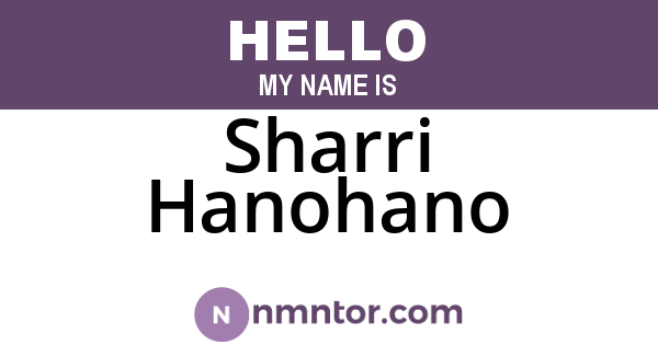 Sharri Hanohano